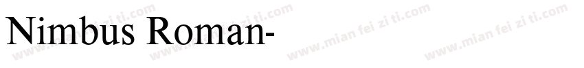 Nimbus Roman字体转换
